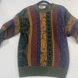 Multicolor Patterned Men's Sweater